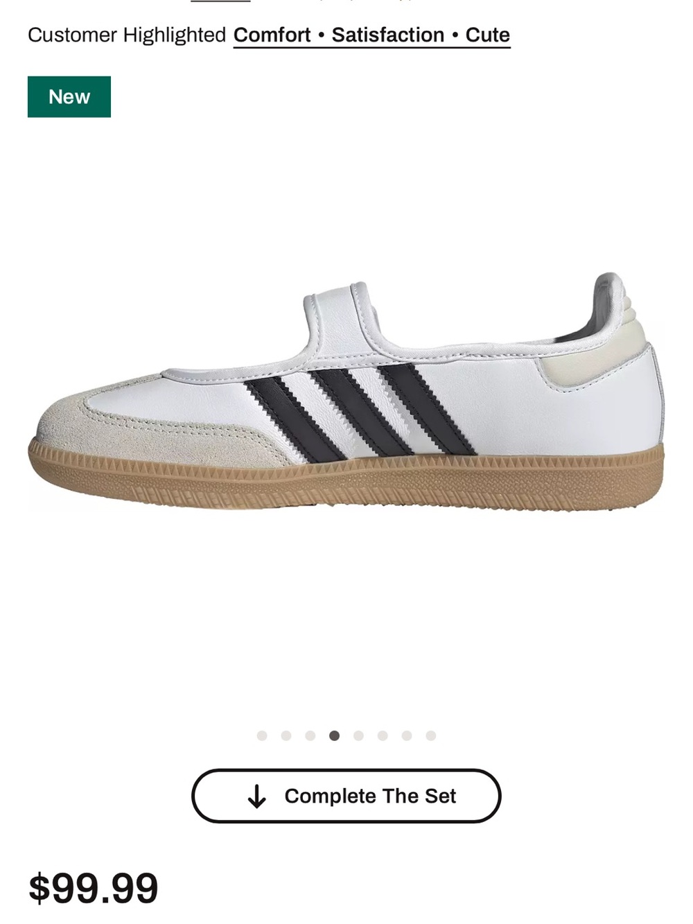 adidas Kids White Sneakers with Black Three Stripes and Gum Sole